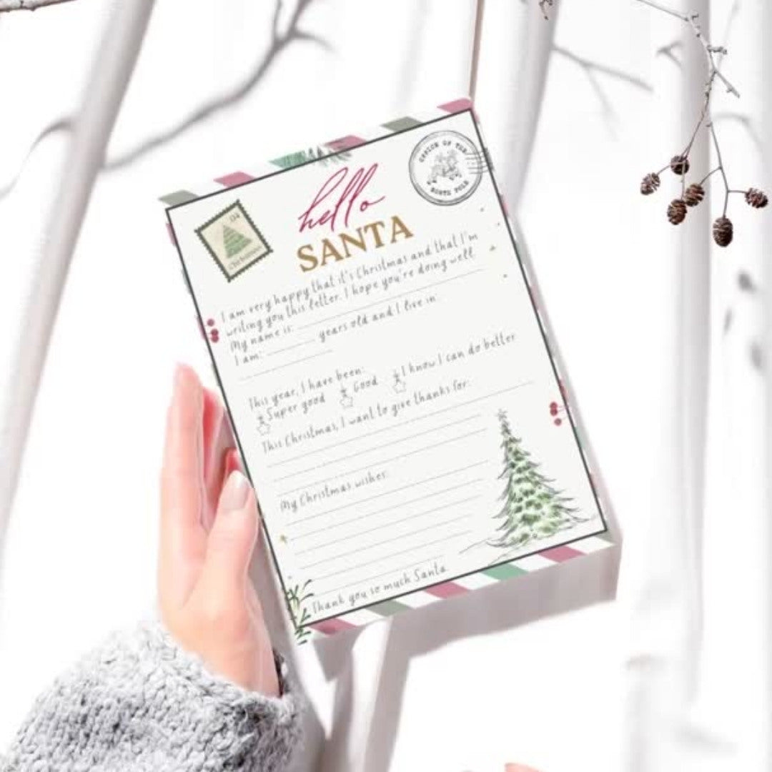 Letter to Santa, Kids Letter to Santa, Printable, Kids Christmas Wish List, Dear Santa, Santa Wish List, Easy To Print Instant Download