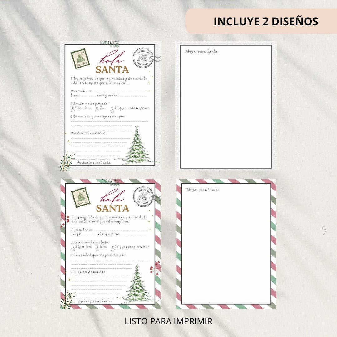 Carta a Santa Claus. Navidad para niños, Papá Noél, Carta a Santa en Español, Lista de Navidad para imprimir, Carta Querido San Nicolás