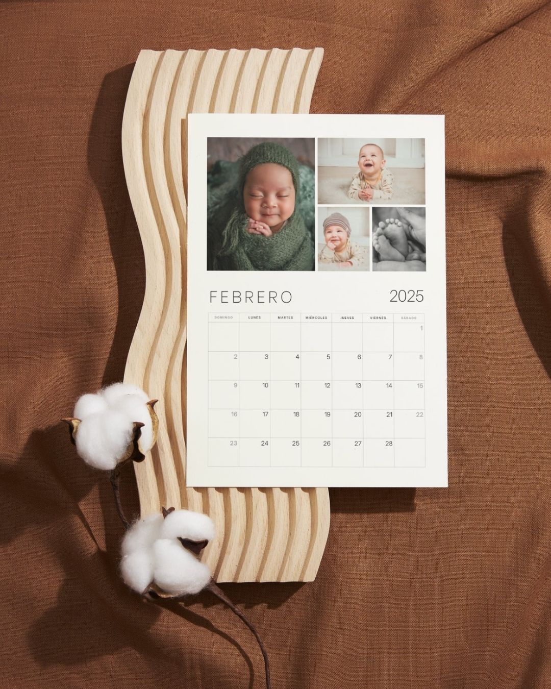 Calendario 2025 Personalizable con Fotos, Calendario Imprimible DIY en Canva, Plantilla de foto calendario editable, Crea tu planificador