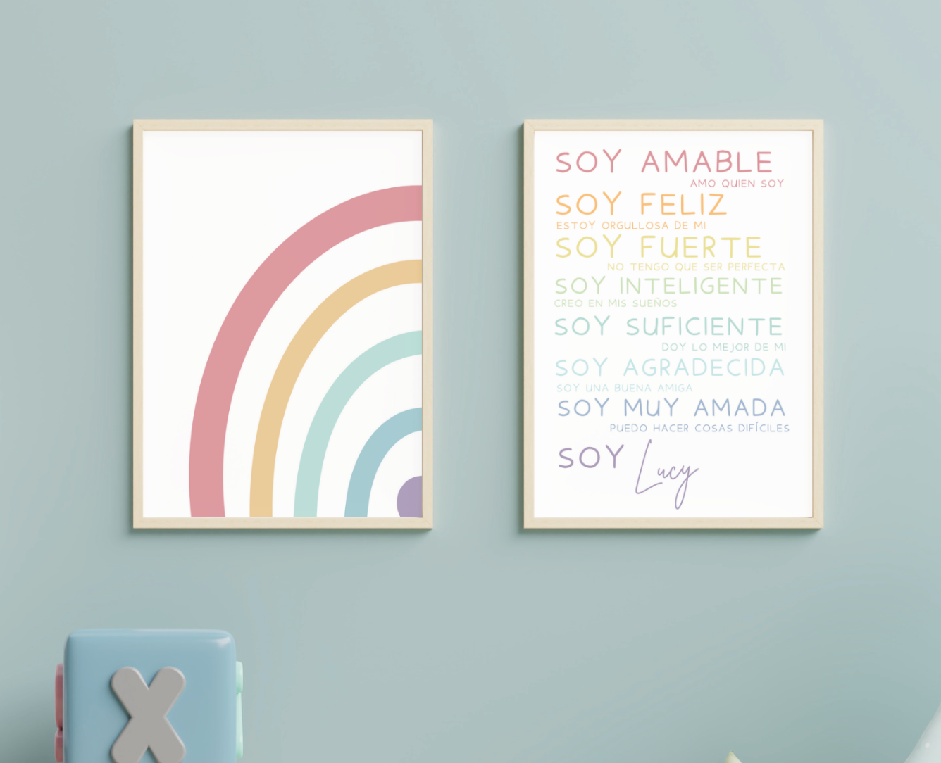 Afirmaciónes para niños, Arte de pared personalizado