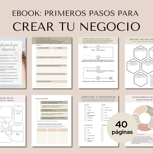 EBook: "Primeros Pasos para Crear Tu Negocio", guía práctica para definir tu idea, para emprendedores